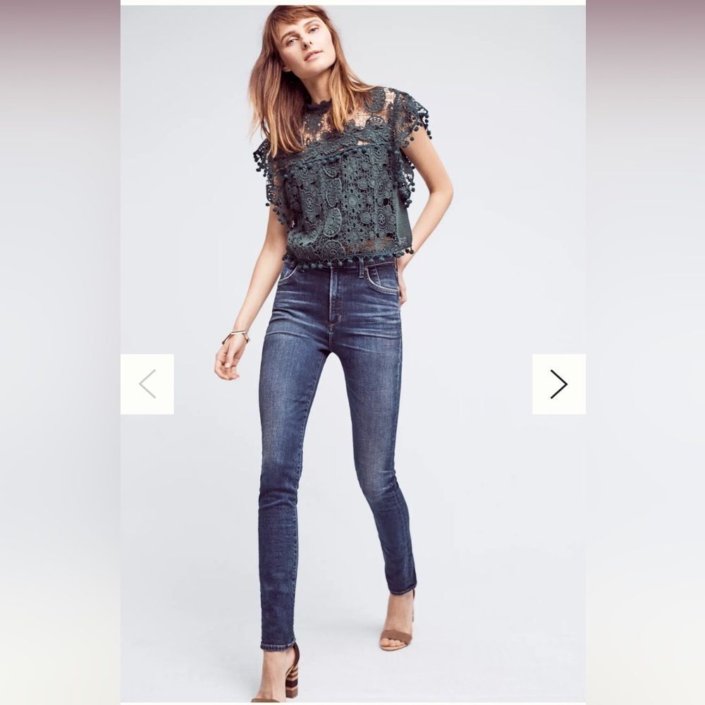 Citizens of Humanity Carlie High Rise Skinny Stretch Dark Blue Jeans Women 30